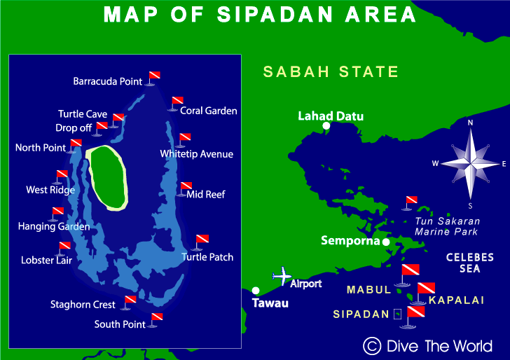 シパダン島のスキューバダイビング